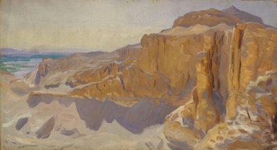 Klipper ved Deir el Bahri, Egypten, 1890-91 af John Singer Sargent