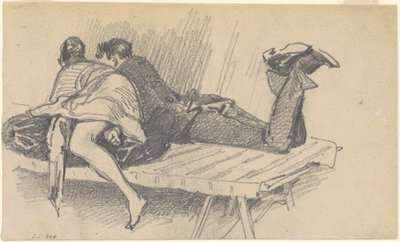 Par på en tremmeseng af John Singer Sargent