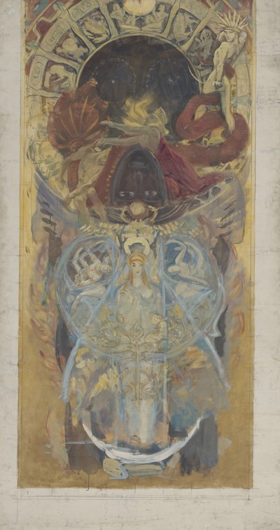 Design til Boston Public Library, 1890-4 af John Singer Sargent
