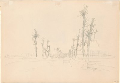 Devastated Landscape [verso], 1918. af John Singer Sargent