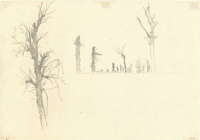 Ødelagte træer [verso] af John Singer Sargent