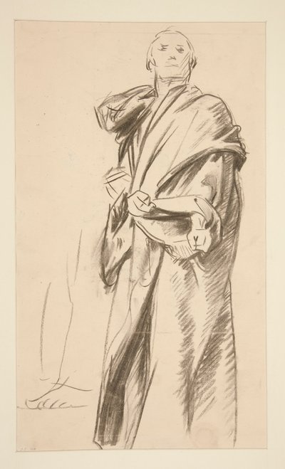 Draperet stående figur af John Singer Sargent