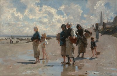 Fiskeri efter østers i Cancale af John Singer Sargent
