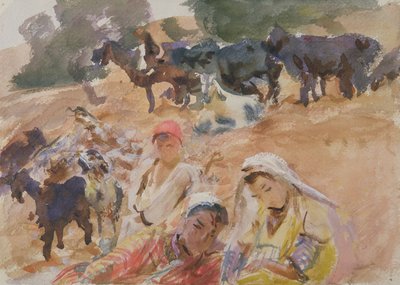 Gedehyrder (wc på papir) af John Singer Sargent