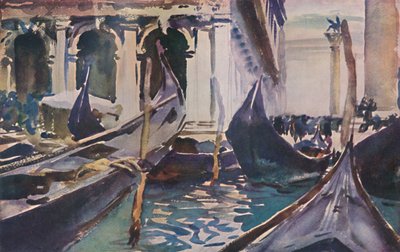 Gondoler ved Piazzetta, c1904, 1925. af John Singer Sargent
