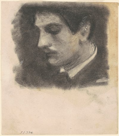 Hoved af en mand, 1875-1880. af John Singer Sargent