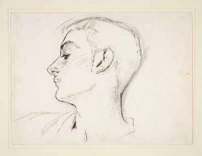 Leder af en ung mand i profil af John Singer Sargent