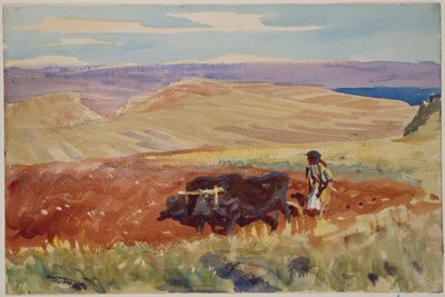 Galilæas bjerge, ca. 1905-06 (akvarel) af John Singer Sargent