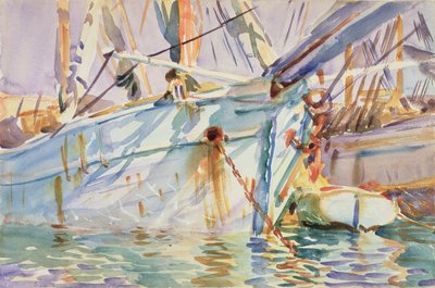 I en Levantine Port (wc på papir) af John Singer Sargent