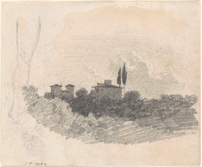 Italiensk villa [recto], 1870-1872. af John Singer Sargent