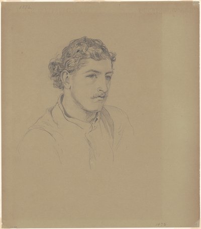 Mand med krøllet hår af John Singer Sargent
