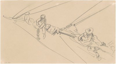 Mænd på en Spar af John Singer Sargent