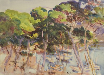 Port of Soller, 1907-08 (wc på papir) af John Singer Sargent