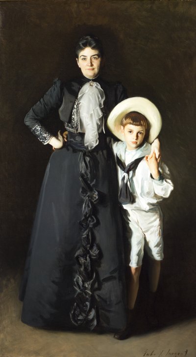 Portræt af fru Edward L. Davis og hendes søn, Livingston Davis af John Singer Sargent