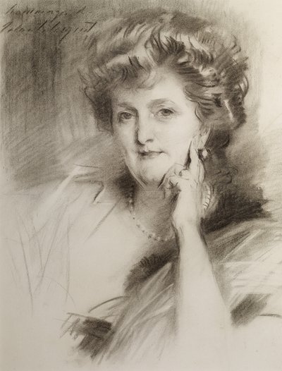 Portræt af en kvinde, efter 1900 (kridt på vævet papir) af John Singer Sargent