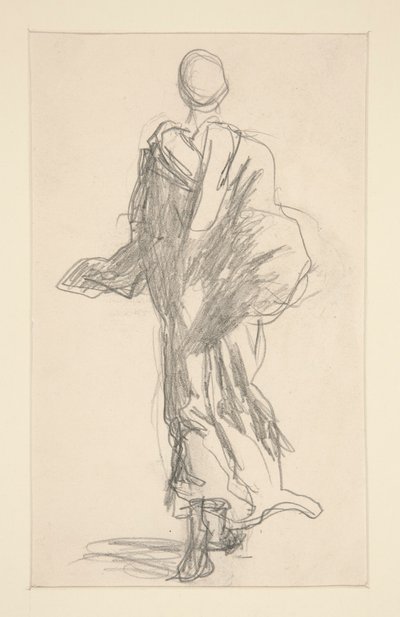 Set bagfra af en draperet figur af John Singer Sargent
