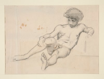 Liggende nøgen figur af John Singer Sargent
