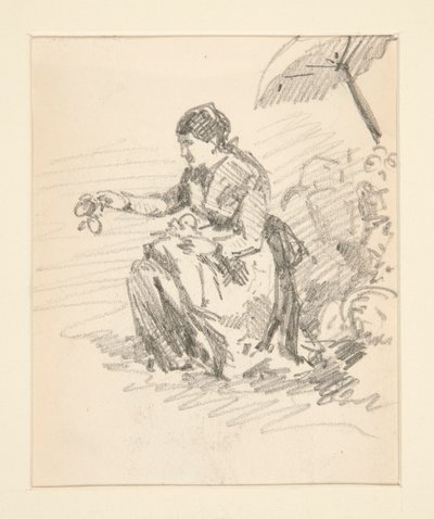 Siddende kvindefigur af John Singer Sargent