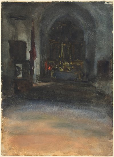 Spansk kirke interiør af John Singer Sargent