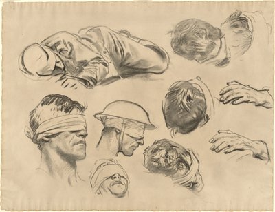 Studier til "Gassed" af John Singer Sargent