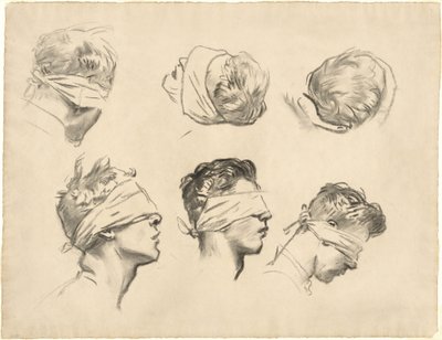 Studier for Gassed, 1918-1919. af John Singer Sargent