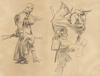 Studier for Gassed [recto], 1918-1919. af John Singer Sargent