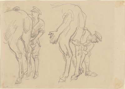 Studier for Scots Grey, 1918. af John Singer Sargent