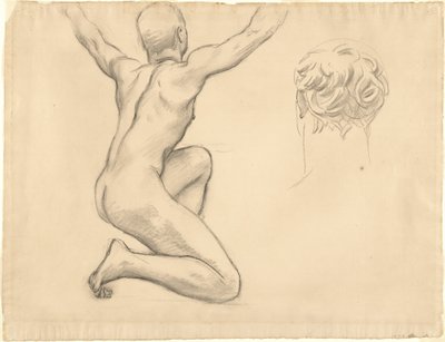 Studier til The Unveiling of Truth, 1922-1925. af John Singer Sargent