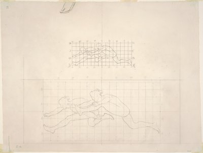 Studier til "To klassiske mandlige figurer hopper" af John Singer Sargent