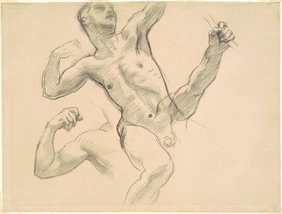 Studier af Achilleus for Chiron og Achilles, 1922-1925. af John Singer Sargent