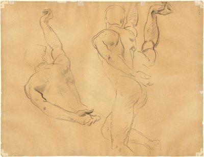 Studier af mandlige nøgenbilleder [verso] af John Singer Sargent