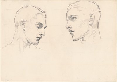Studier af en mands hoved af John Singer Sargent