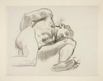 Undersøgelse for Prometheus, rondel, Rotunda, Museum of Fine Arts Boston af John Singer Sargent