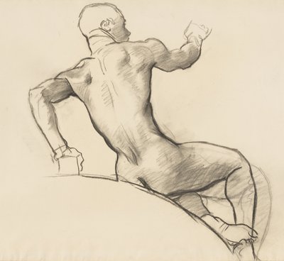 Studie til kartouche over Musik, rondel, rotunde, Museum of Fine Arts, Boston af John Singer Sargent
