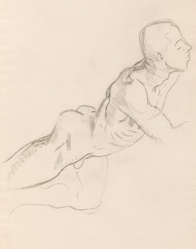 Studie af Eros for Eros og Psyke, reliefdekoration, Rotunda, Museum of Fine Arts, Boston af John Singer Sargent