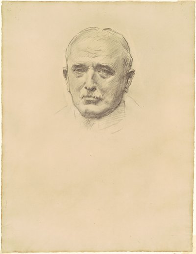 Studie af feltmarskal John French for "General Officers of World War I" af John Singer Sargent