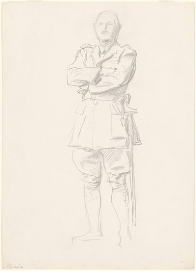 Studie af general Louis Botha for "General Officers of World War I" af John Singer Sargent