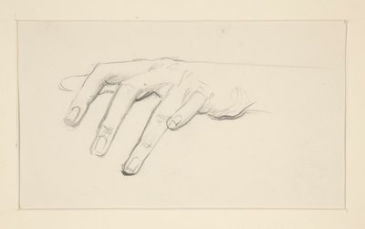Studie af en hånd af John Singer Sargent