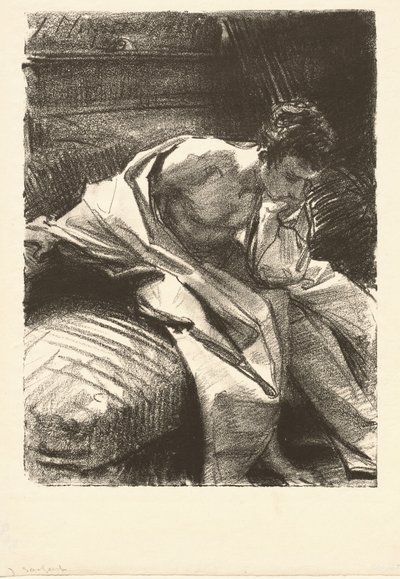 Studie af en siddende mand af John Singer Sargent