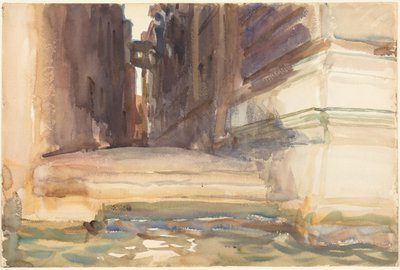 Calle della Rosa med Monte di Pietà, Venedig af John Singer Sargent
