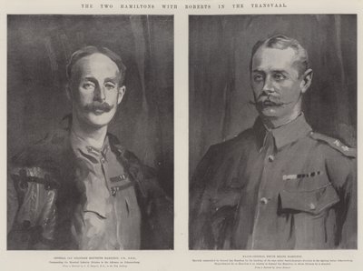 De to Hamiltons med Roberts i Transvaal af John Singer Sargent