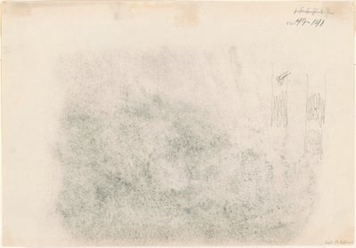 Træstammer [verso], 1868-1869. af John Singer Sargent