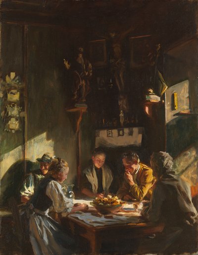 Tyrolerinteriør, 1915 af John Singer Sargent