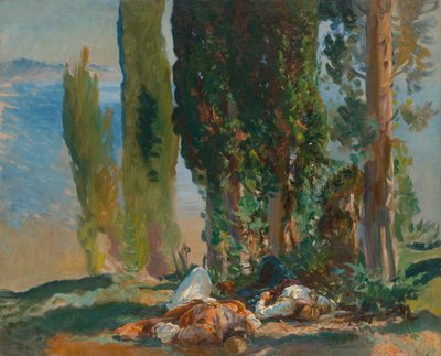 Under cypresserne på Korfu af John Singer Sargent