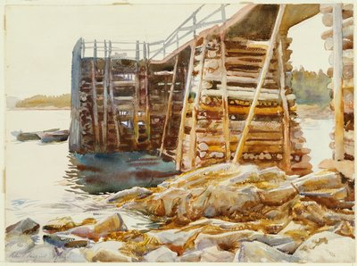 Kaj ved Ironbound, 1922 af John Singer Sargent