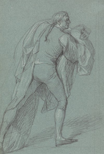 Figurstudie til maleriet af Lord Duncans sejr: Studie for sømand, der bærer det hollandske flag af John Singleton Copley