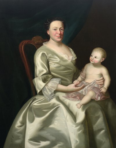 Portræt af fru Daniel Rea og barn af John Singleton Copley