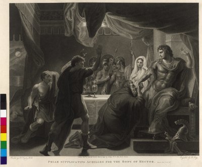 Priamos beder Achilleus om Hektors døde krop af John Singleton Copley