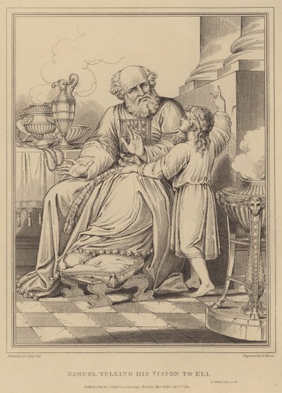 Samuel fortæller sin vision til Eli, 1 Samuel af John Singleton Copley