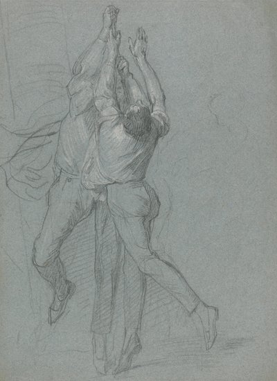 Studie af sømænd, der hejser et flag for Lord Duncans sejr af John Singleton Copley